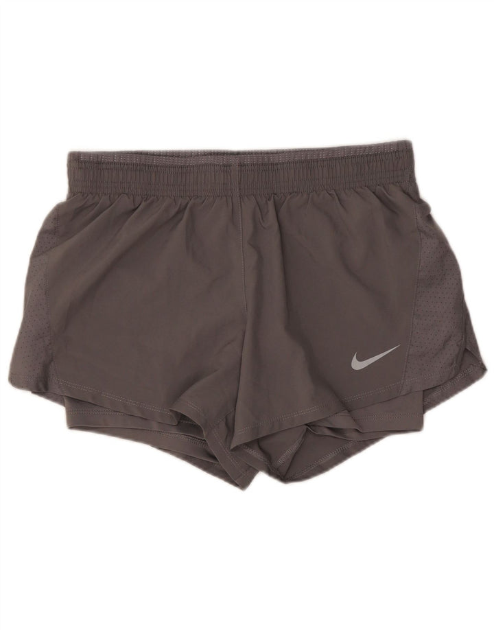Pantaloni scurți sport Nike Dri Fit pentru femei UK 10 Small Gri