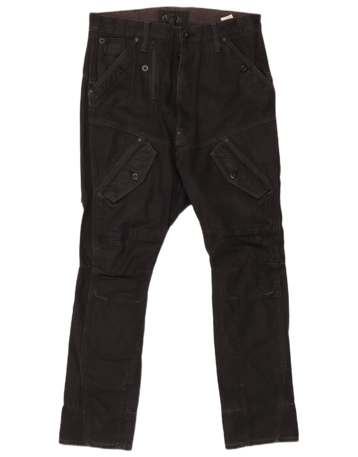 Pantaloni cargo subțiri pentru bărbați G-Star L33 L32 bumbac negru