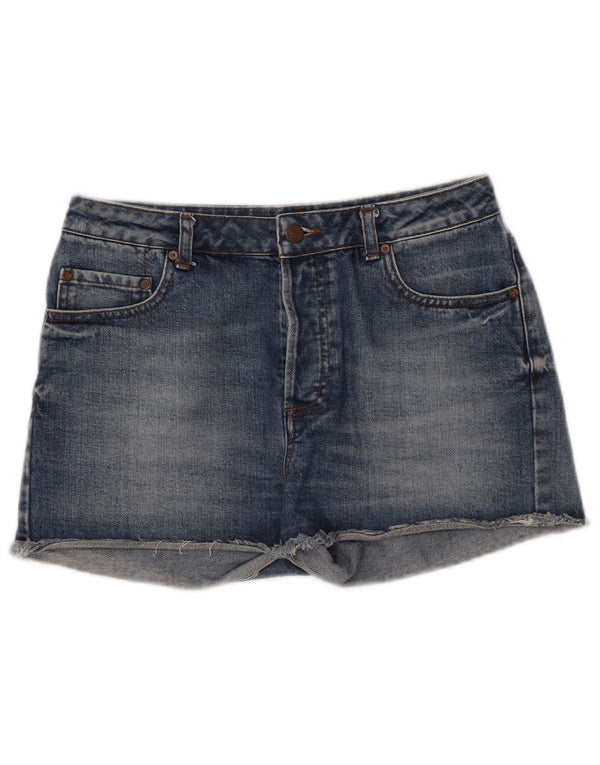 TOPSHOP Pantaloni scurți din denim pentru femei UK 12 Medium W30 Bumbac albastru