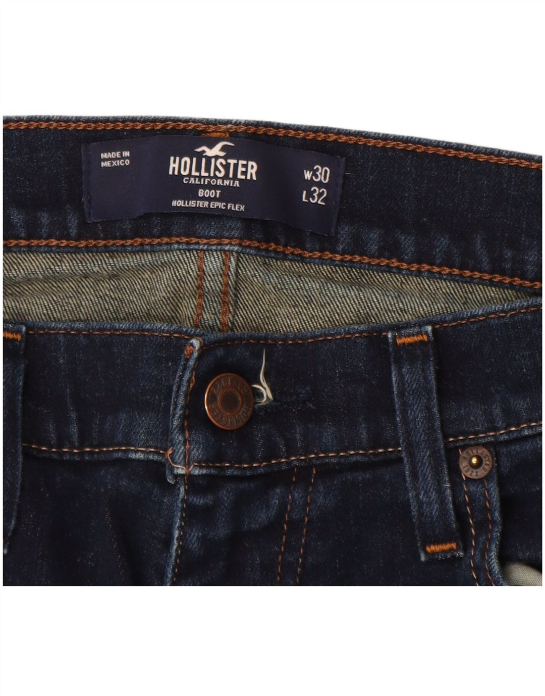 Blugi pentru femei HOLLISTER Bootcut W30 L32 Bumbac bleumarin