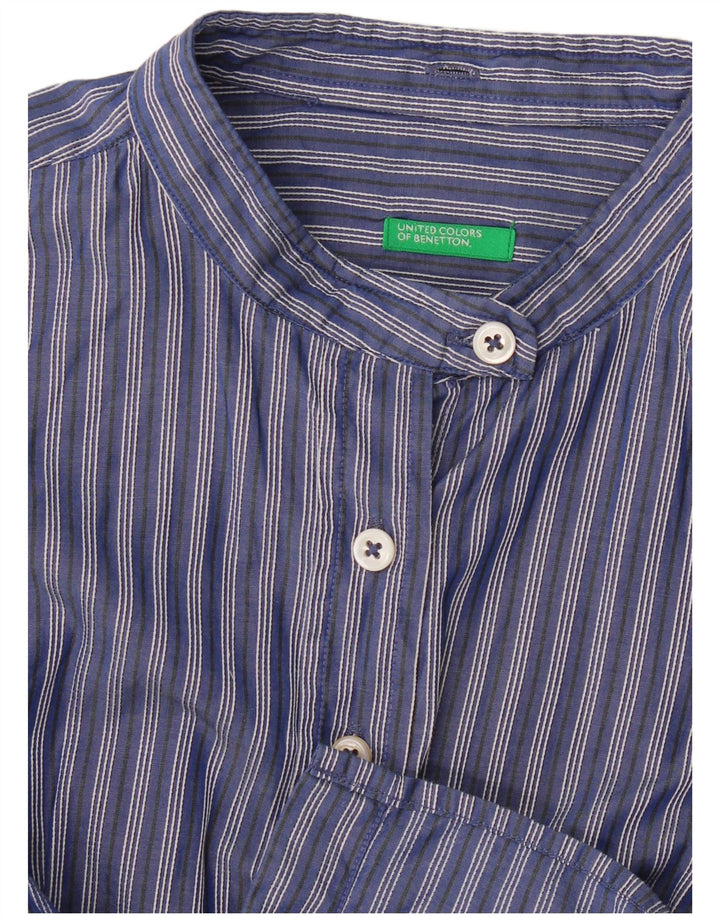 Cămașă Benetton pentru femei UK 10 Mic bleumarin cu dungi