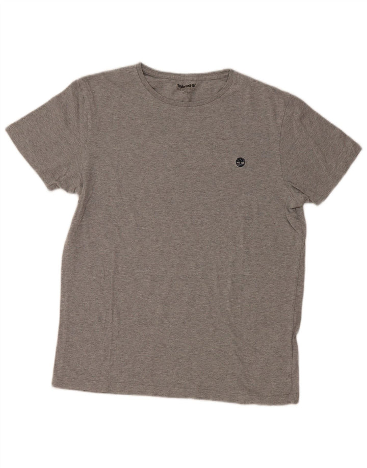 Tricou pentru bărbați Timberland Slim Fit Top din bumbac gri mediu