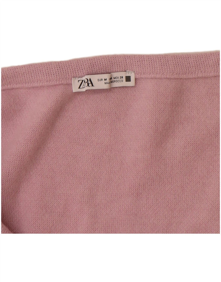 Top cardigan pentru femei Zara UK 12 Roz mediu