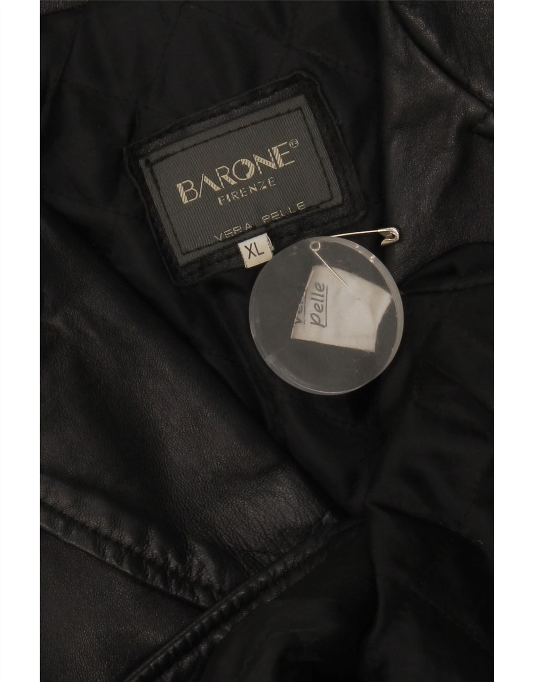 Palton din piele pentru femei Barone UK 18 XL din piele neagră