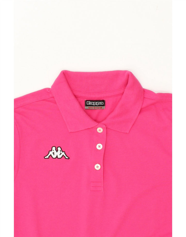 KAPPA Womens Polo Shirt UK 12 Medium Pink Cotton Vintage Kappa and Second-Hand Kappa from Messina Hembry 