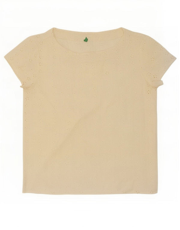 Bluză pentru femei Benetton, UK 10, bumbac alb