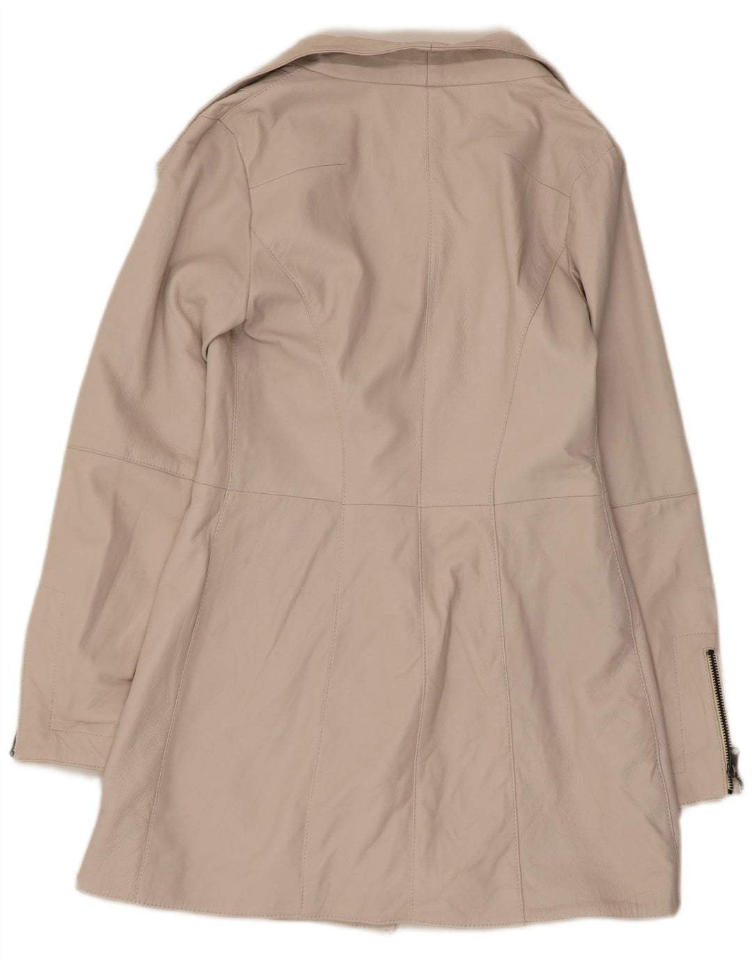 Palton din piele vintage pentru femei IT 42 Medium din piele albă
