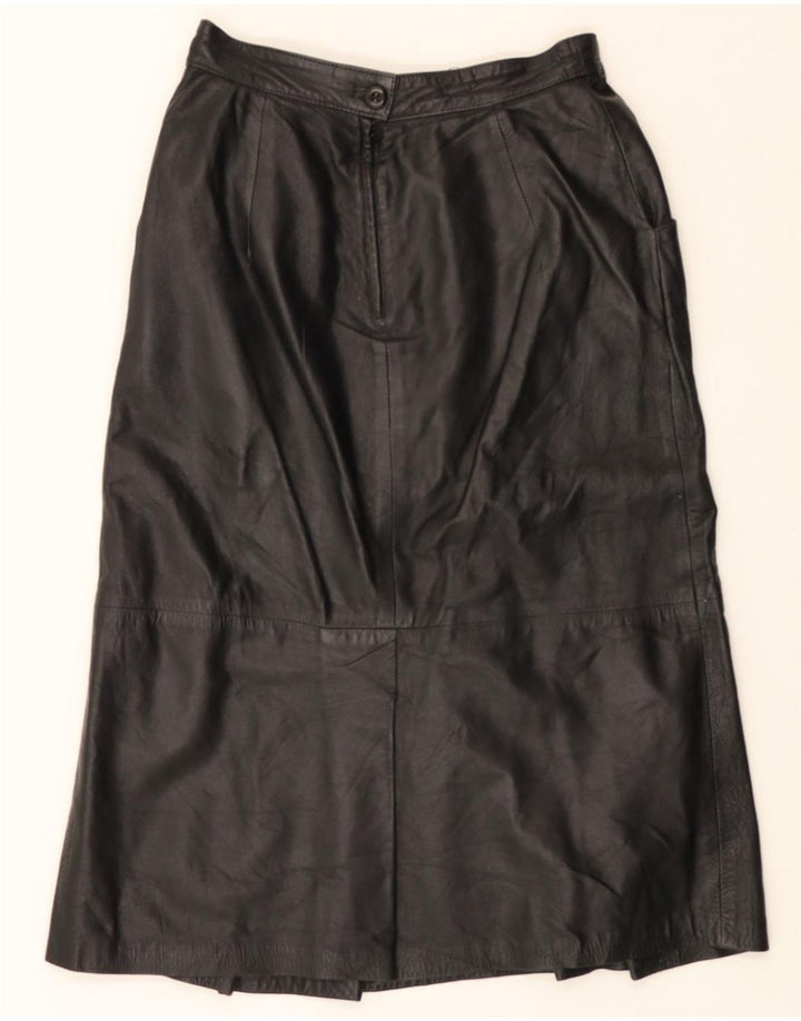 VINTAGE Womens Leather Skirt W27 Small  Black Vintage Vintage and Second-Hand Vintage from Messina Hembry 