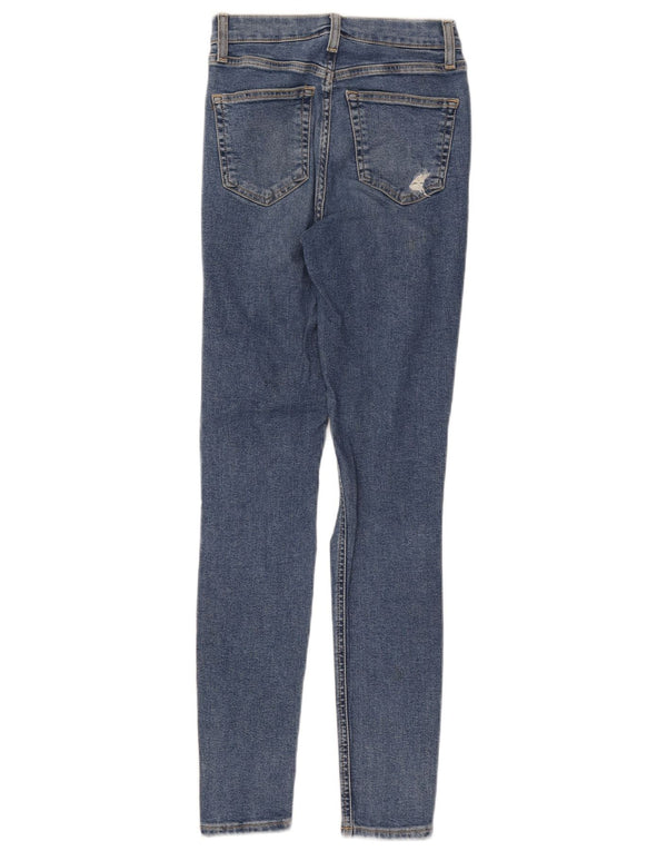 Topshop Blugi Skinny Jamie Distressed pentru Damă W26 L29 Albastru