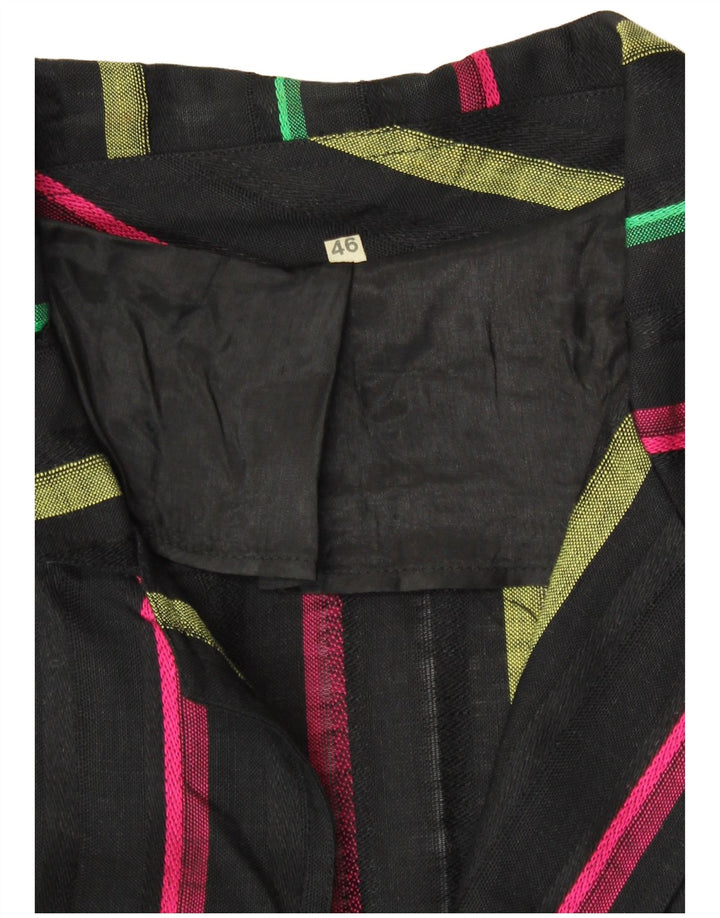 Jachetă vintage pentru femei cu 3 nasturi, IT 46, mare, cu dungi negre