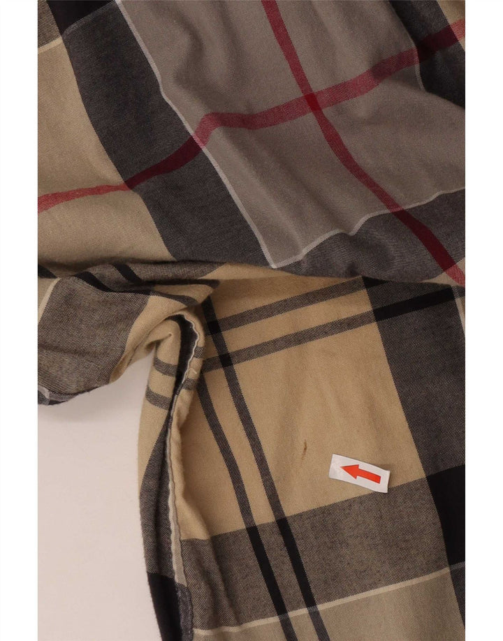 Cămașă pentru bărbați Barbour Tailored Fit, mare, bej, cu carouri din bumbac