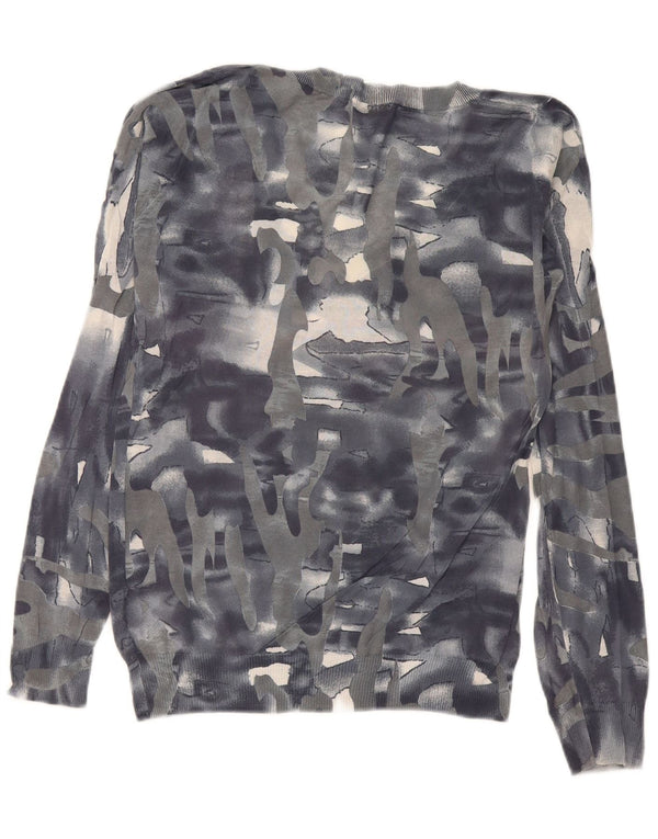 Pulover cu decolteu în V Iceberg pentru femei UK 14, bumbac camuflaj, gri mediu