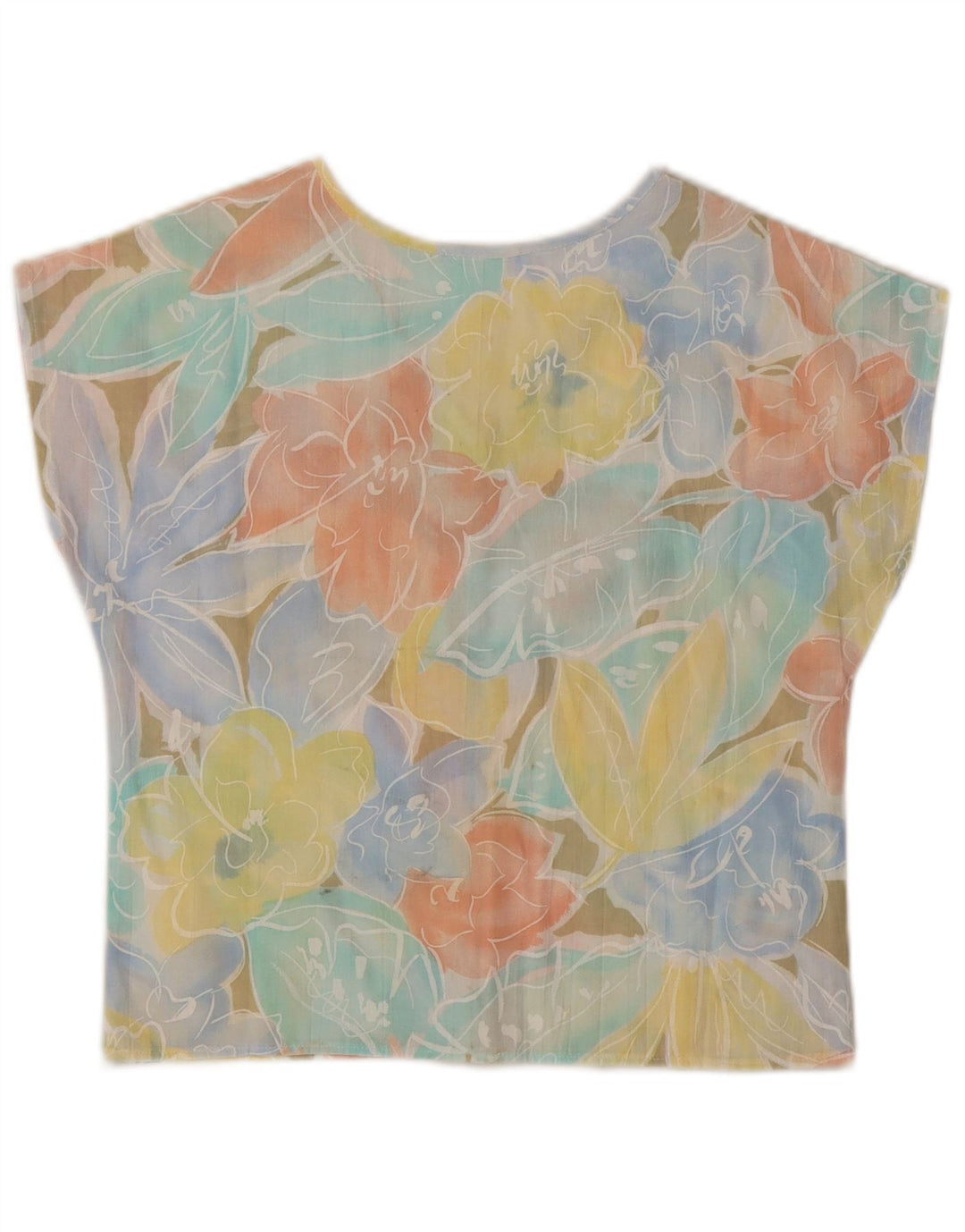 Bluză Crop pentru femei Impromptu Top UK 10 Poliester floral multicolor mic
