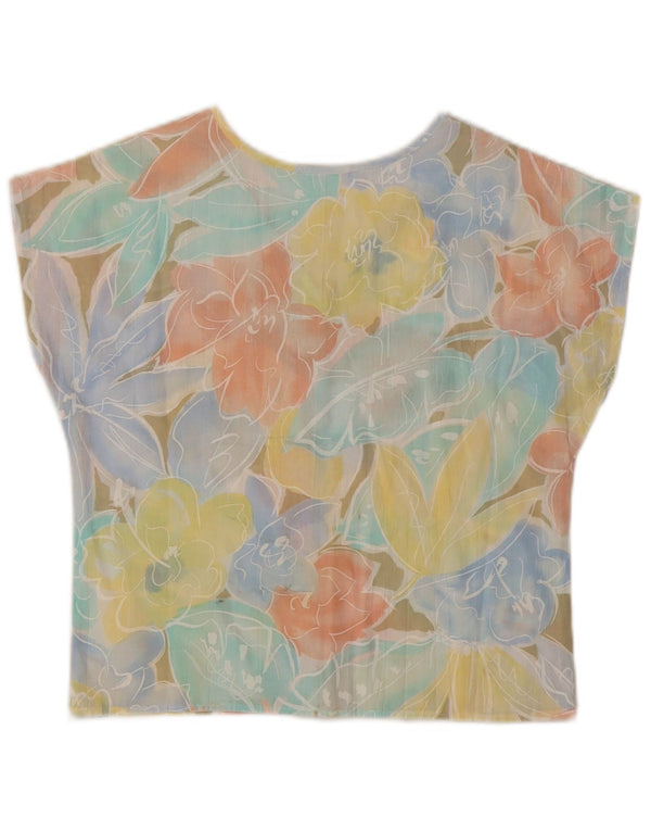 Bluză Crop pentru femei Impromptu Top UK 10 Poliester floral multicolor mic