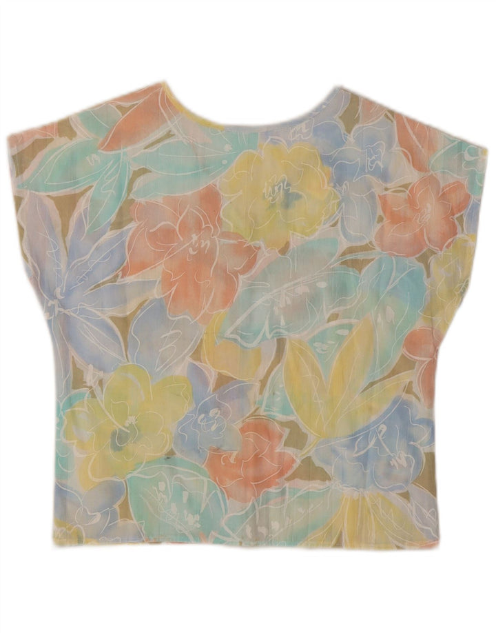 Bluză Crop pentru femei Impromptu Top UK 10 Poliester floral multicolor mic
