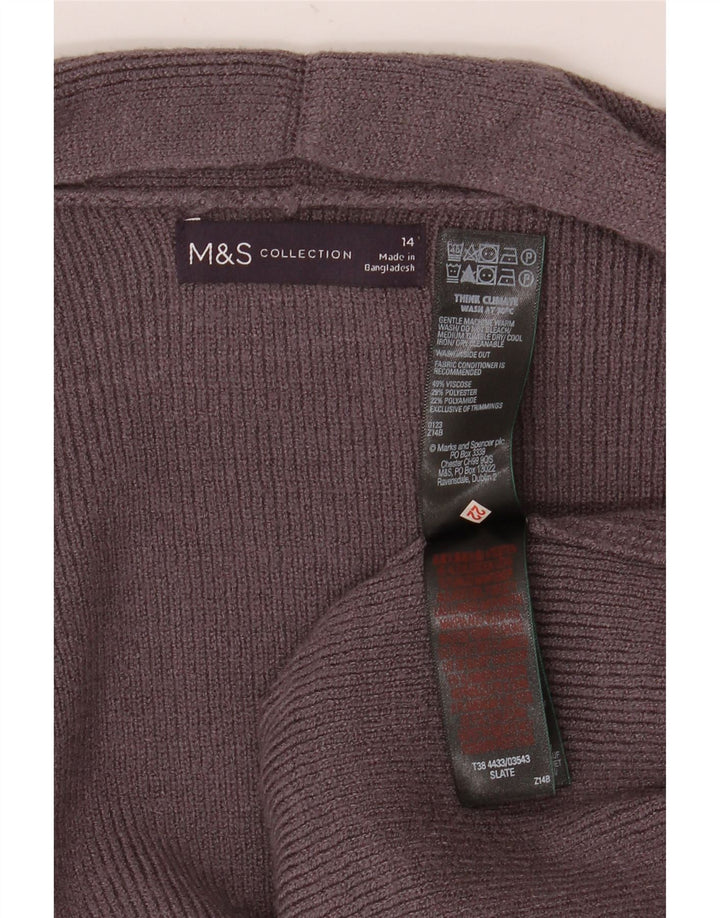 Pulover cardigan deschis pentru femei Marks & Spencer UK 14 mare gri