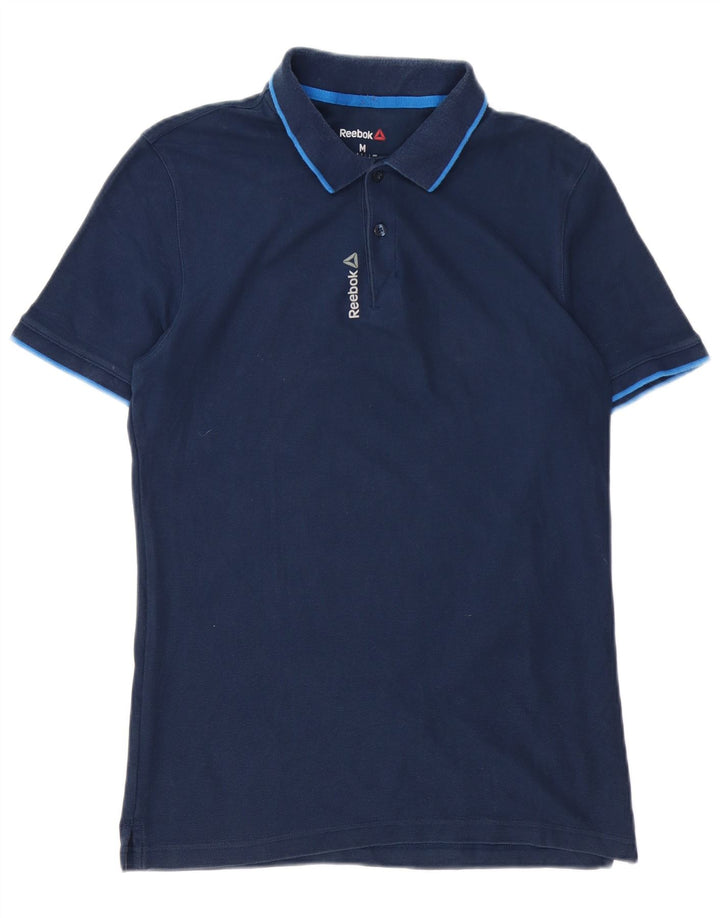 Tricou polo REEBOK pentru bărbați, bumbac, albastru bleumarin mediu