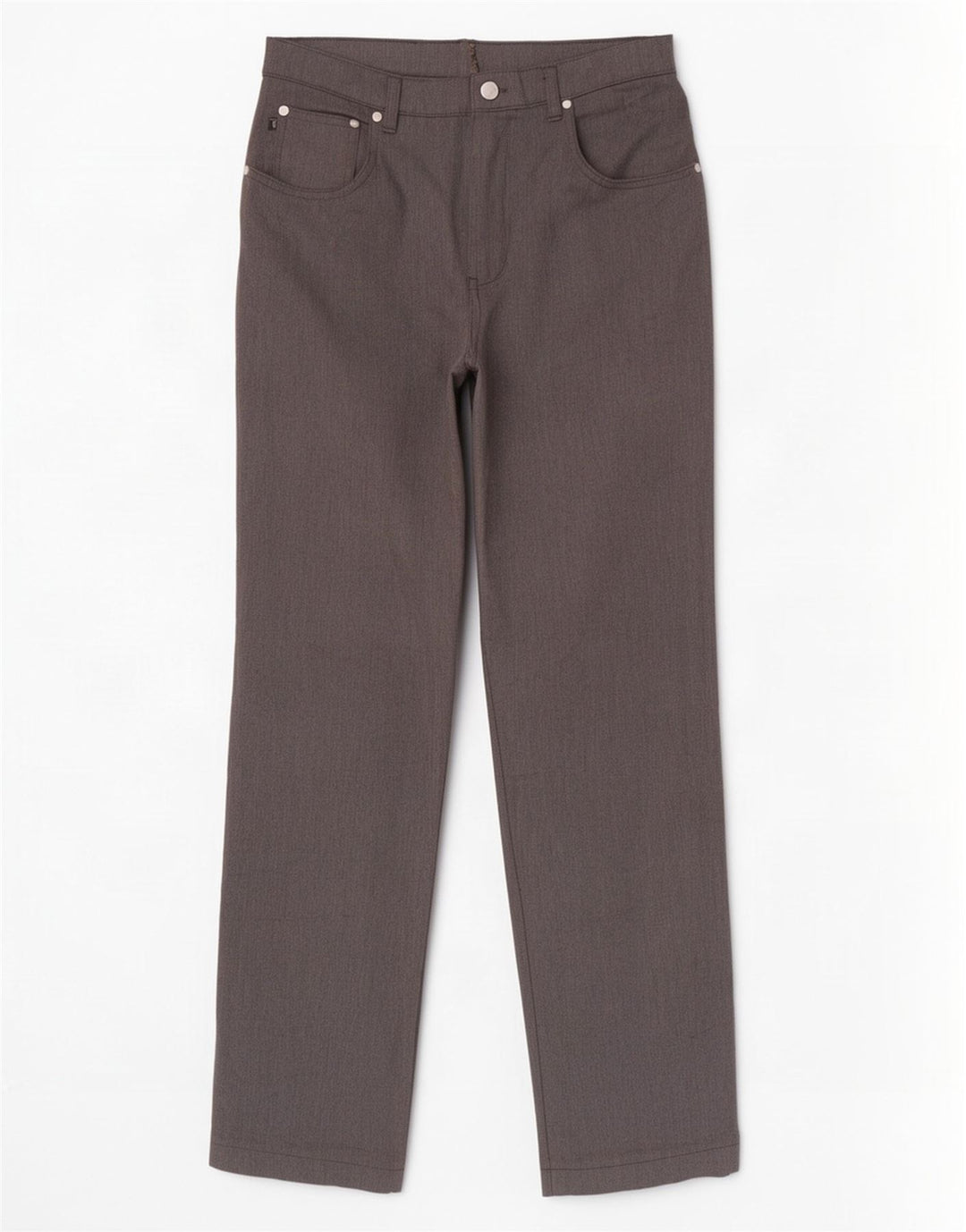 Trussardi Pantaloni drepti casual pentru bărbați W35 L32 poliester gri