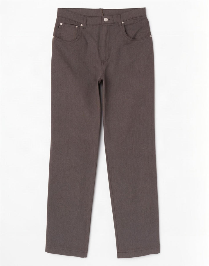 Trussardi Pantaloni drepti casual pentru bărbați W35 L32 poliester gri