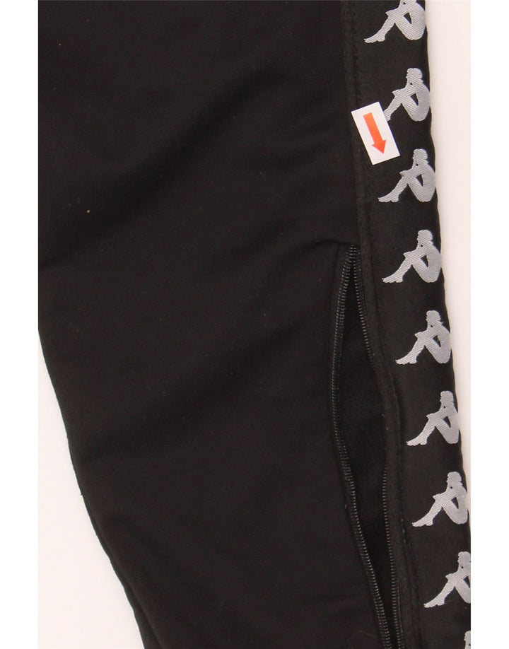 KAPPA Boys Graphic Tracksuit Trousers Joggers 11-12 Years  Black Polyester Vintage Kappa and Second-Hand Kappa from Messina Hembry 
