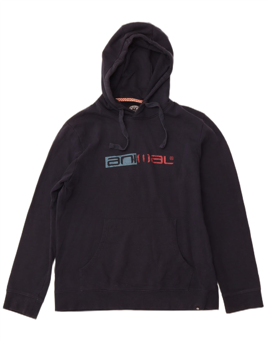 ANIMAL Pulover cu glugă cu grafică pentru bărbați, mare, albastru, bumbac