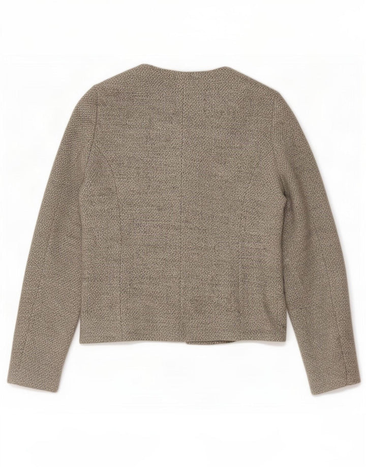 Blazer pentru femei Benetton UK 10 Small Grey Bumbac
