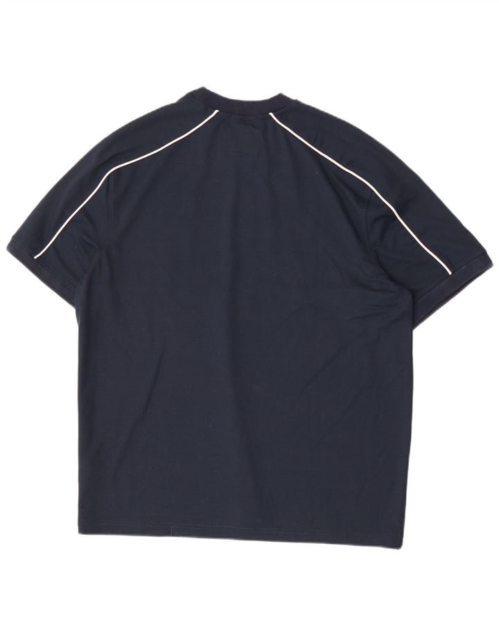 Tricou cu grafică Jack Wills pentru bărbați Top mediu albastru bleumarin la bloc de culoare