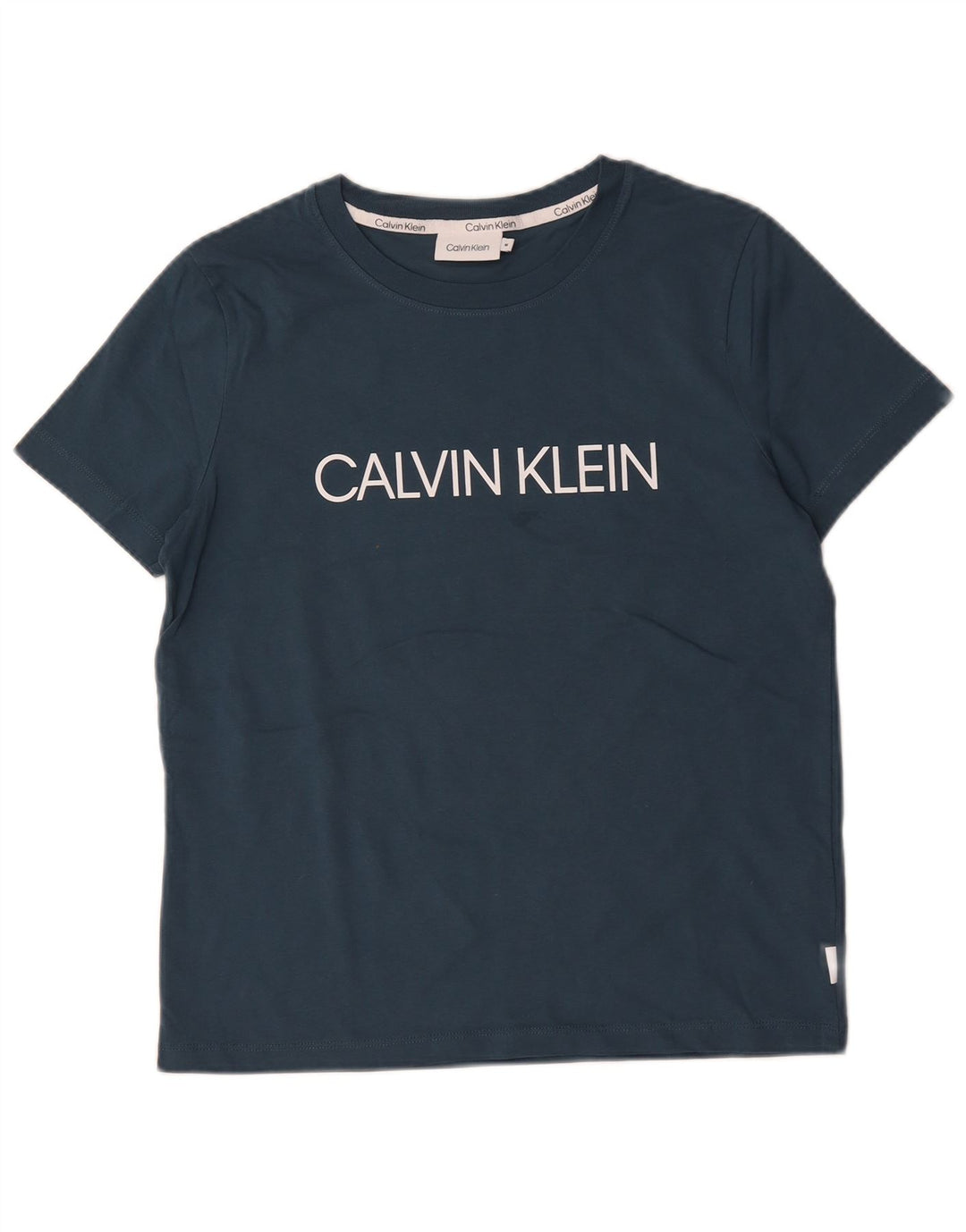 Tricou grafic Calvin Klein pentru bărbați Top mediu din bumbac bleumarin