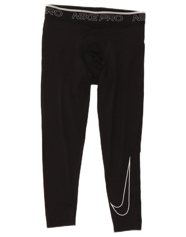 Pantaloni Nike Dri Fit Graphic Capri pentru bărbați, poliester mediu negru