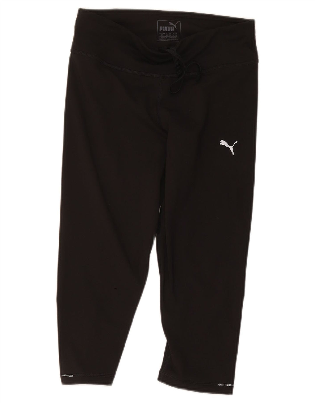 Pantaloni de trening Capri Puma pentru femei UK 10 Poliester negru mic