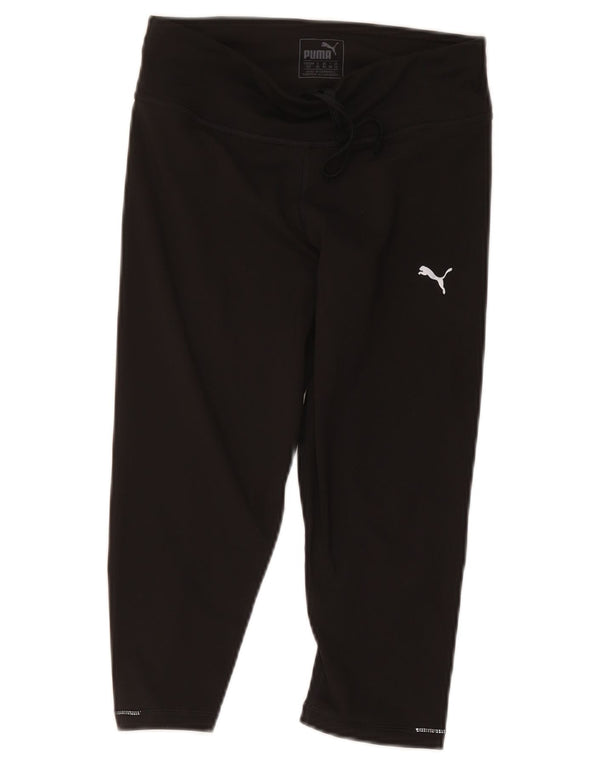 Pantaloni de trening Capri Puma pentru femei UK 10 Poliester negru mic