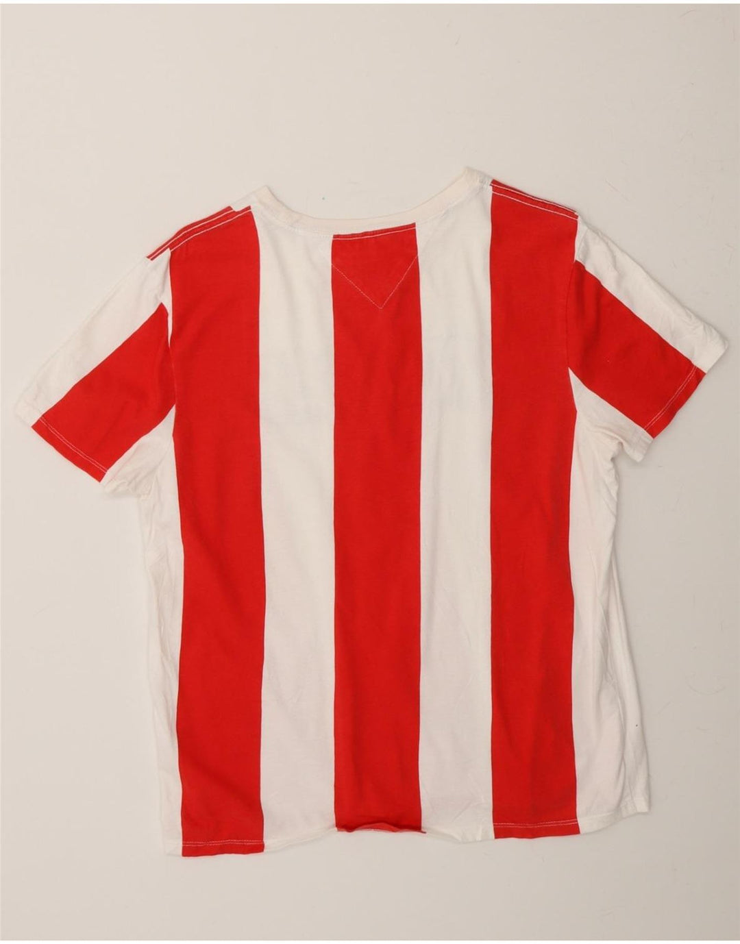 TOMMY HILFIGER Mens Graphic T-Shirt Top Small Red Colourblock Vintage Tommy Hilfiger and Second-Hand Tommy Hilfiger from Messina Hembry 