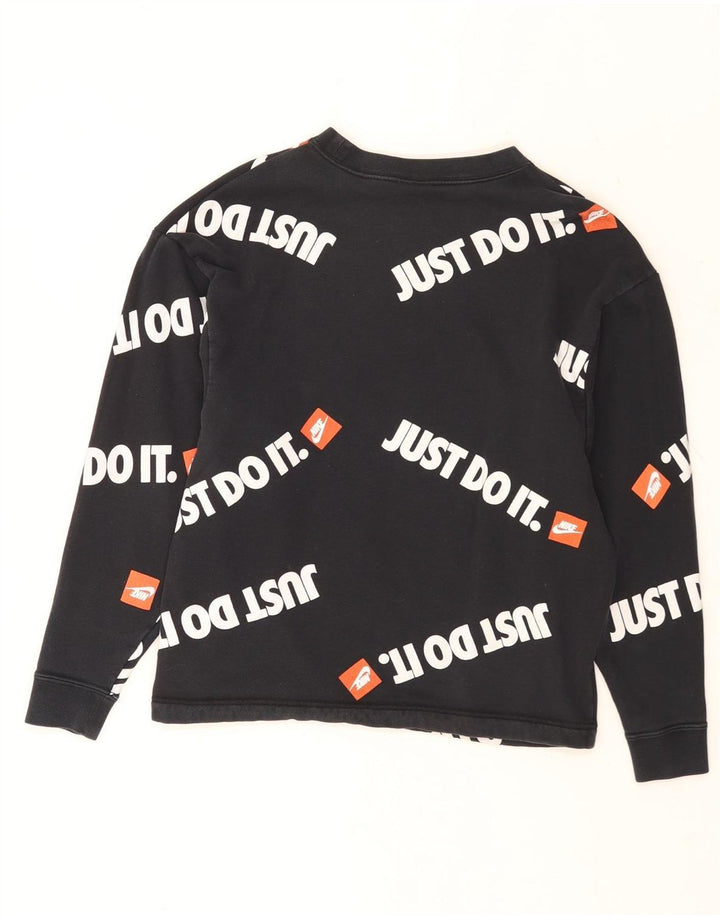 Hanorac grafic pentru bărbați Nike, cu glugă, bumbac mic, negru