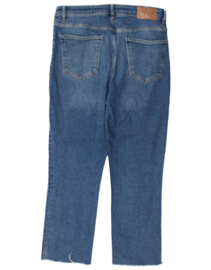 Blugi tăiați pentru femei Zara EU 42 Large W32 L25 Blue