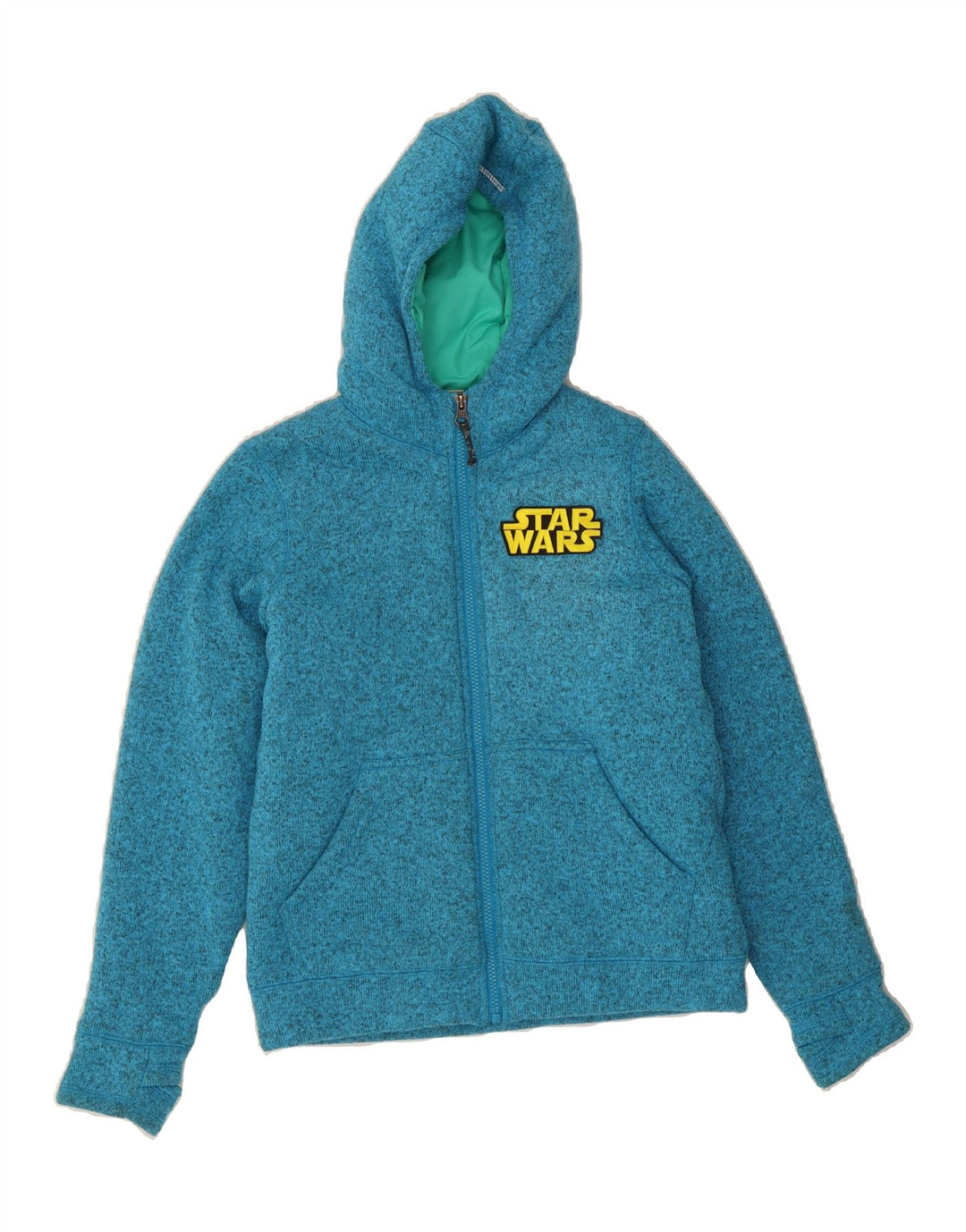 L.L.BEAN Boys Graphic Zip Hoodie Sweater 10-11 Years Medium Blue Polyester Vintage L.L.Bean and Second-Hand L.L.Bean from Messina Hembry 