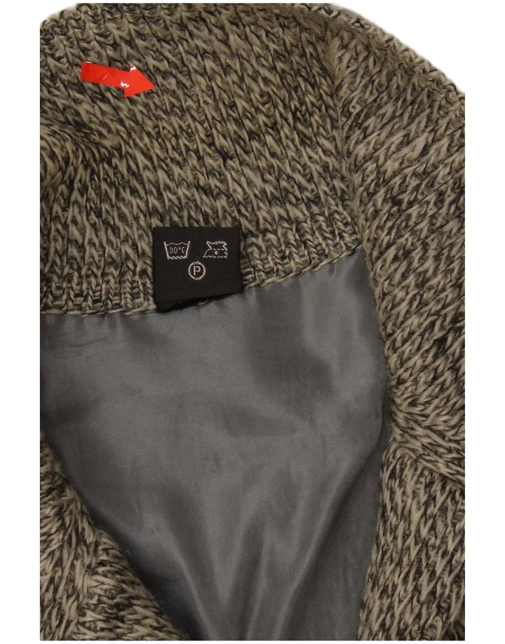 Pulover cardigan vintage pentru bărbați, gri mediu cu pete