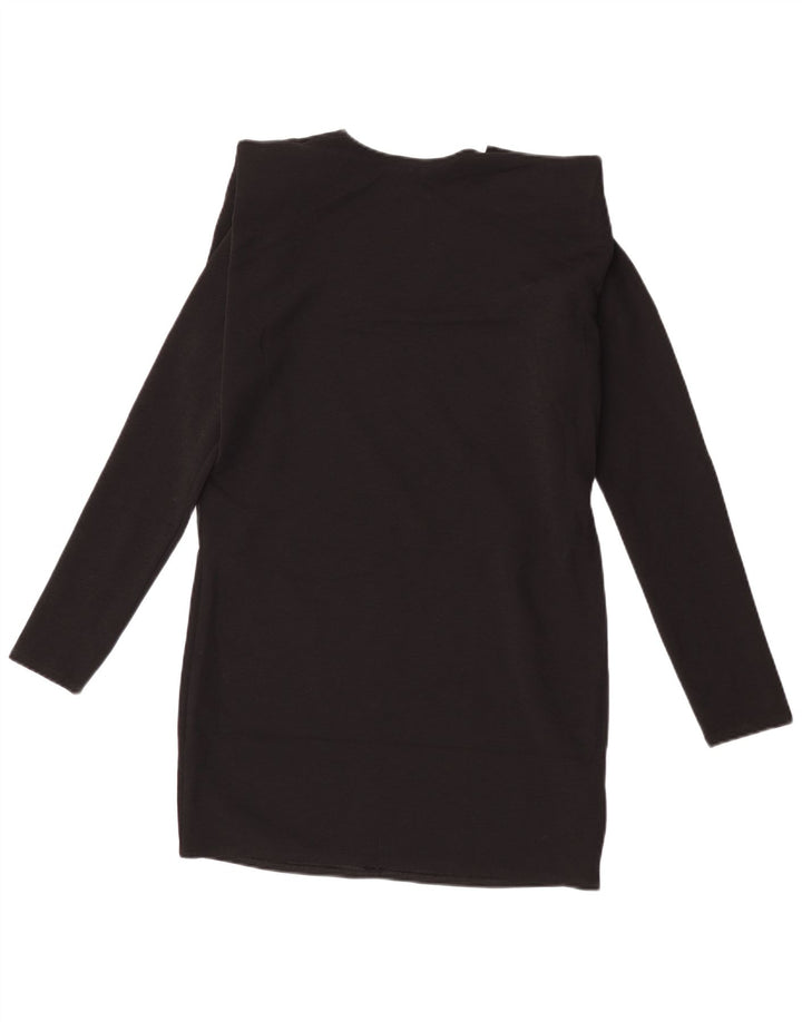Rochie schimbătoare cu mânecă lungă pentru femei Zara UK 14 Medium Black
