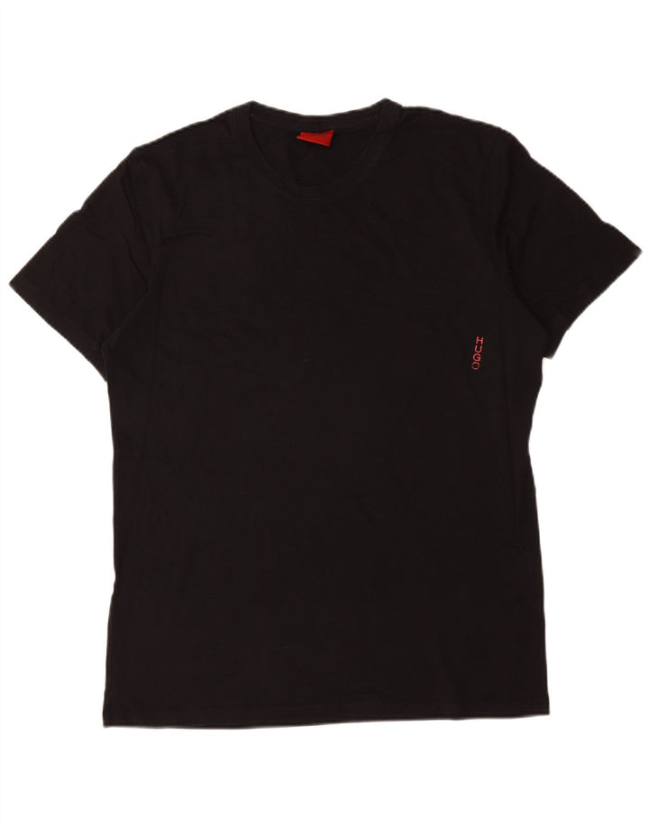 Tricou pentru bărbați Hugo Boss Top mare din bumbac negru