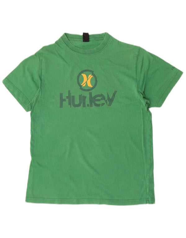 Tricou grafic pentru bărbați Hurley Top din bumbac verde mediu