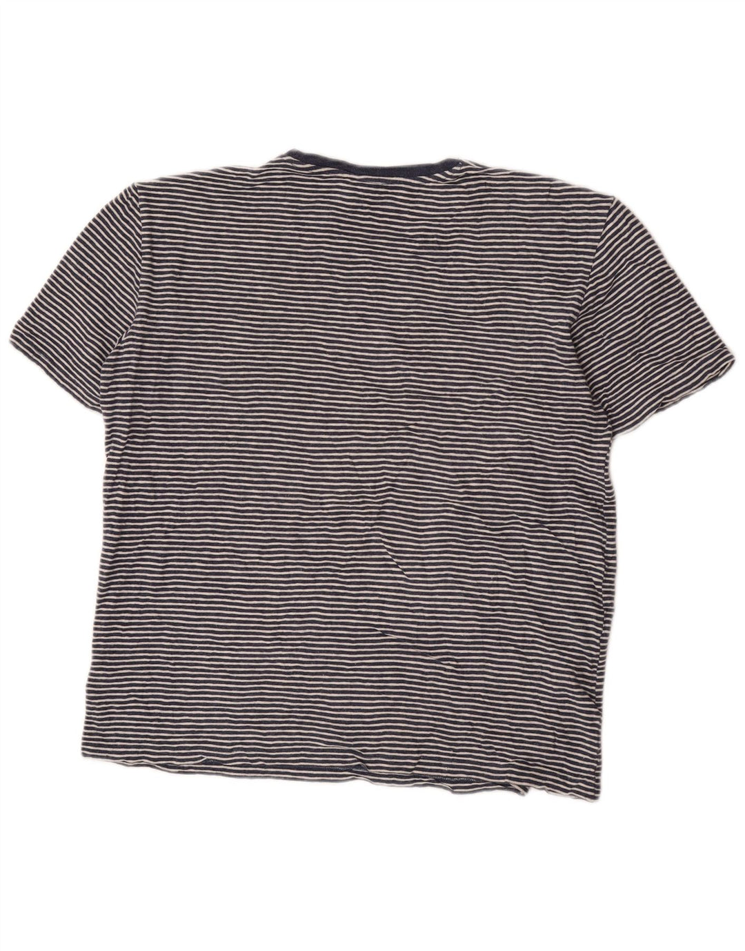Tricou pentru bărbați Cos Top Medium Blue Striped Bumbac