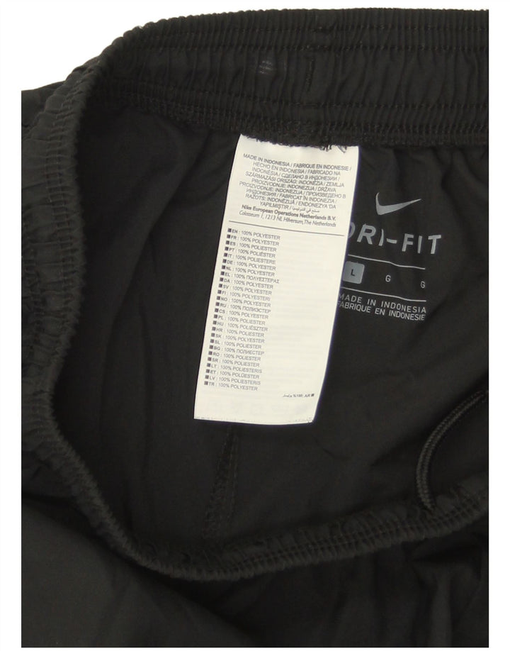 Pantaloni scurti sport NIKE Dri Fit pentru femei UK 14, mari, negru, poliester