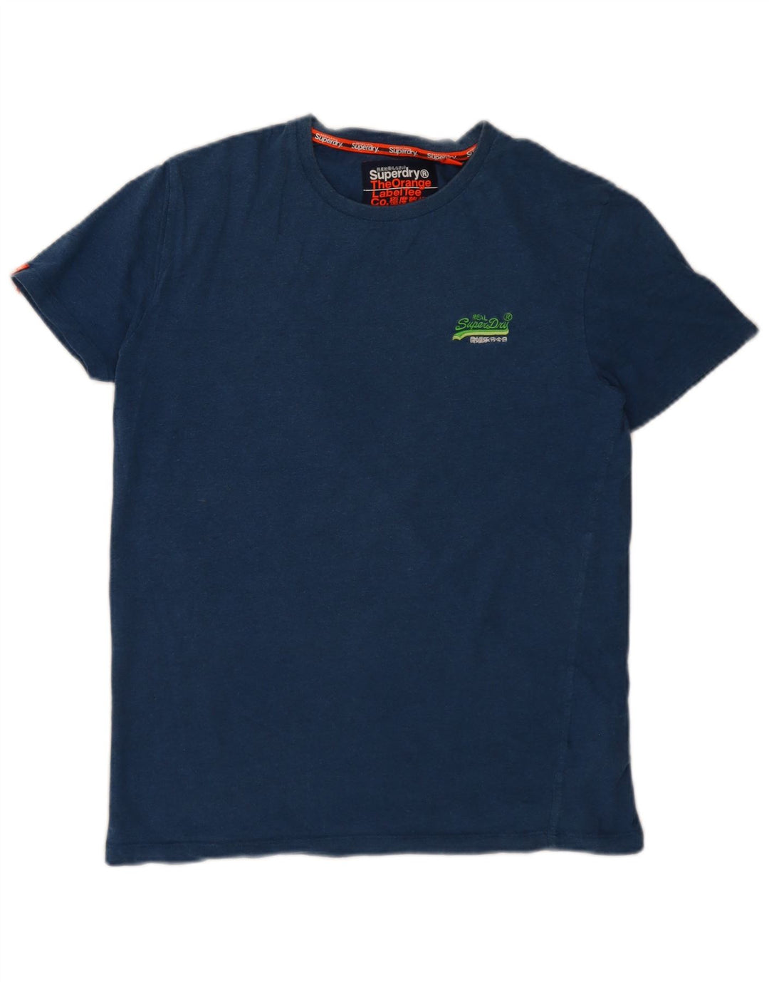 Tricou Superdry pentru bărbați Top mediu din bumbac bleumarin