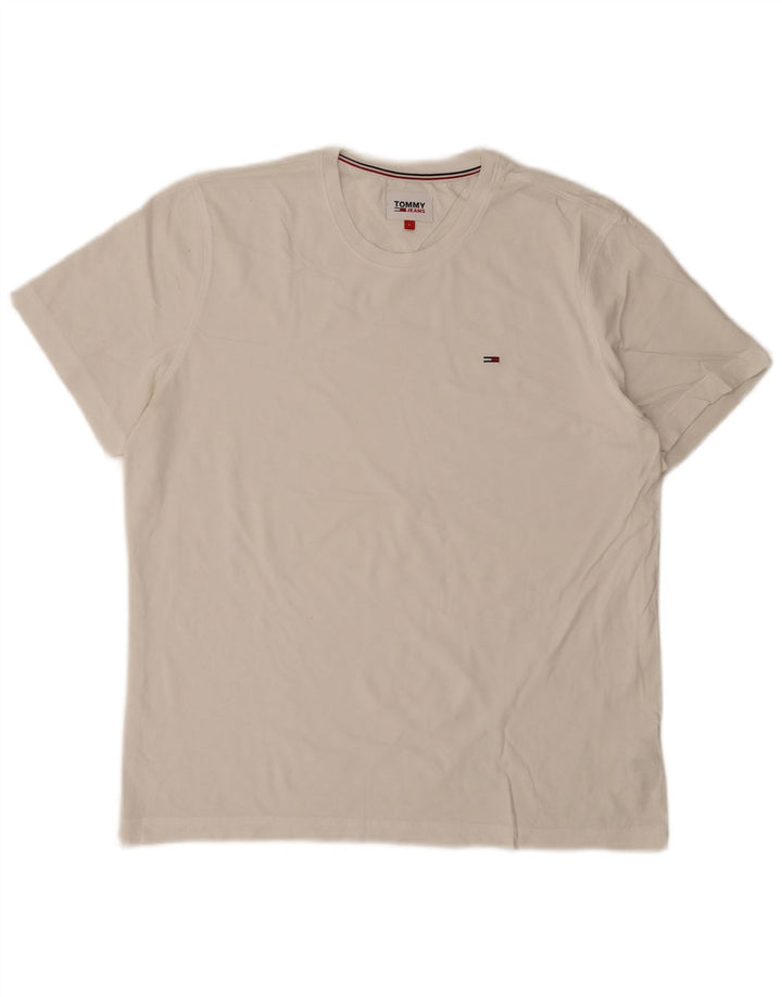 TOMMY HILFIGER Tricou pentru bărbați Top mare din bumbac alb