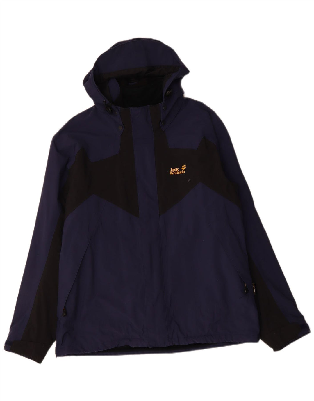 JACK WOLFSKIN Jachetă de vânt cu glugă pentru bărbați UK 44 2XL Albastru Colorblock