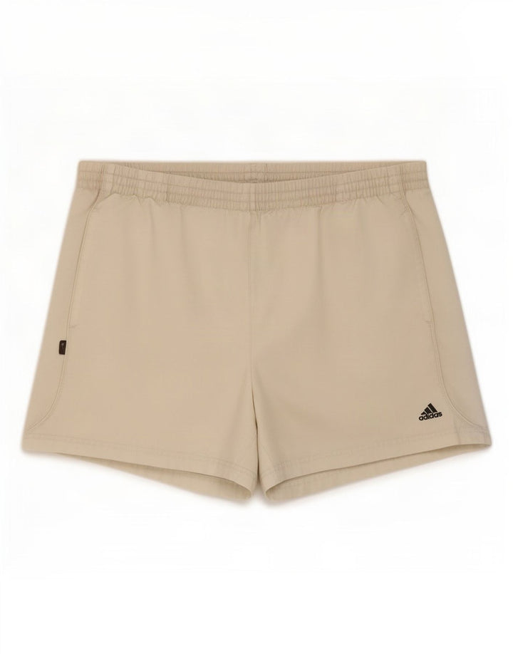 Pantaloni scurți sport pentru bărbați Adidas XL din poliester alb