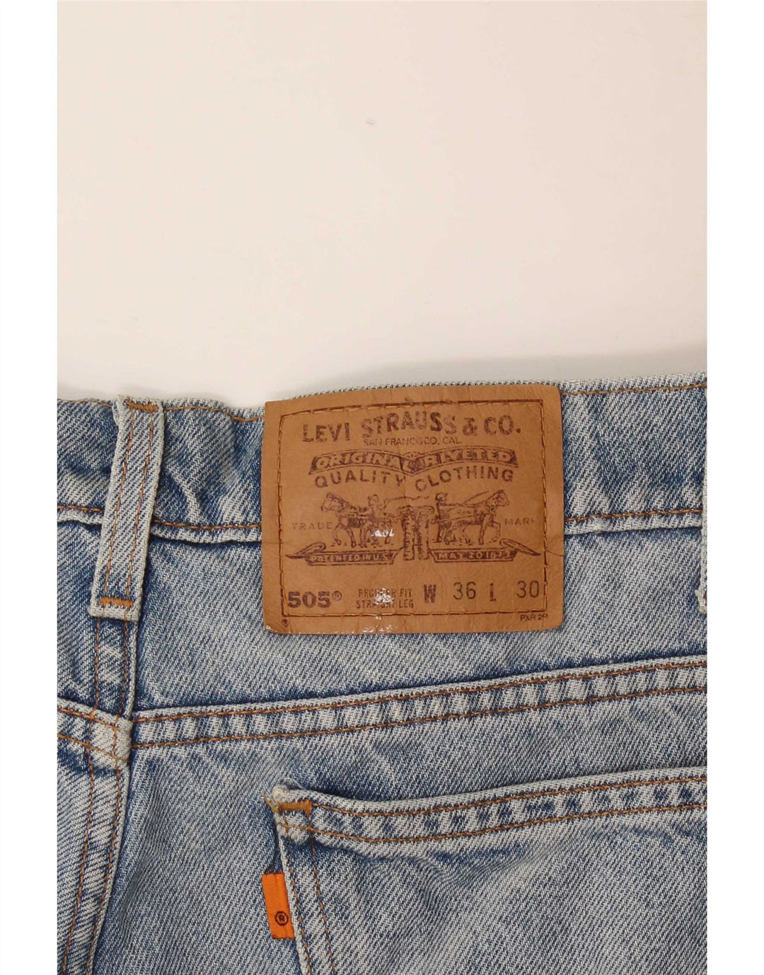 Blugi drepti pentru bărbați Levi's 505 W36 L30 Bumbac albastru