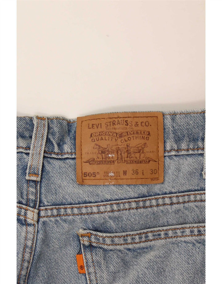 Blugi drepti pentru bărbați Levi's 505 W36 L30 Bumbac albastru