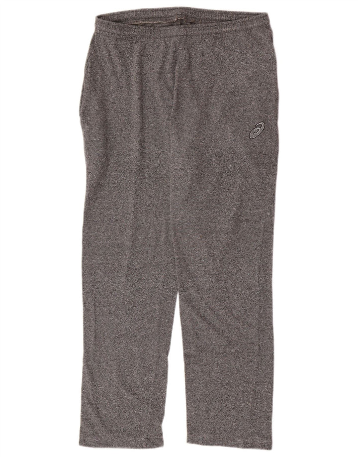 Pantaloni de trening Asics pentru bărbați, bumbac cu pete gri medii