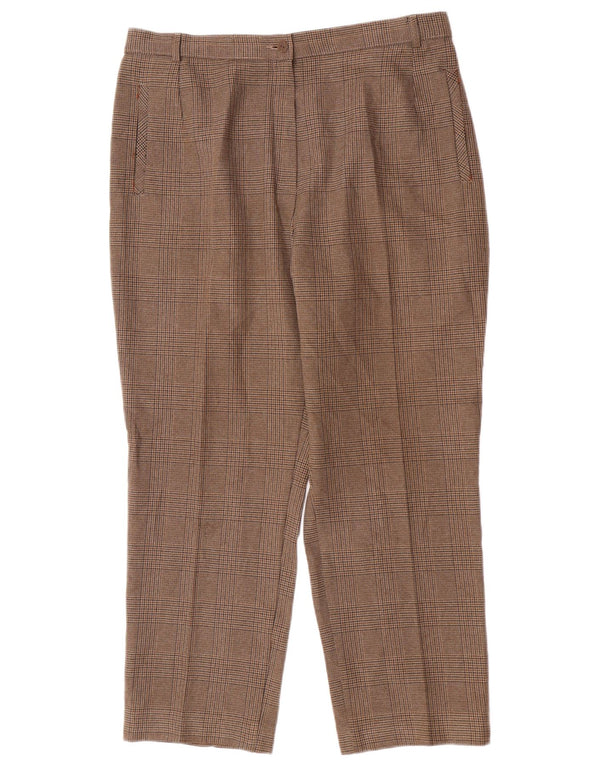 Pantaloni de costum pentru femei cu talie înaltă Marks & Spencer UK 18 XL W34 L27 maro