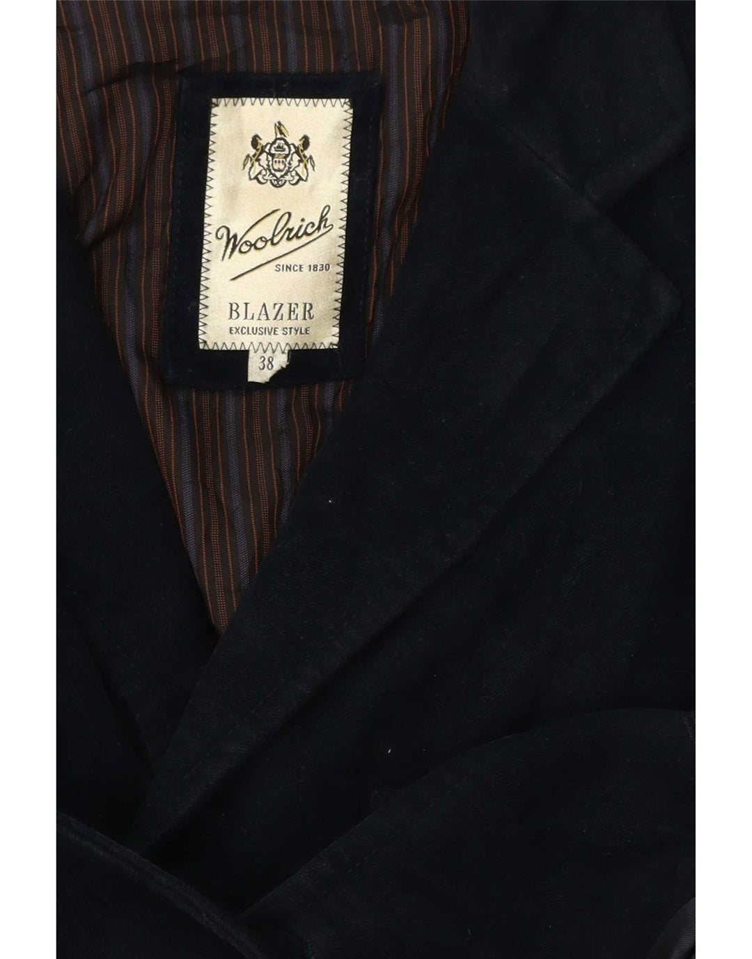 Blazer Woolrich pentru bărbați cu 3 nasturi UK 38 Medium Bleumarin Clasic